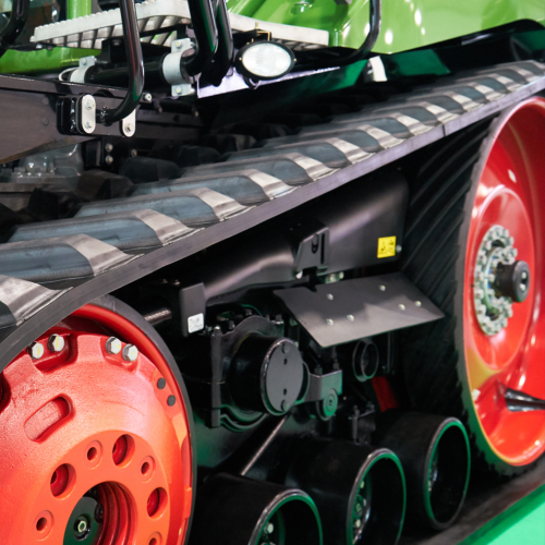 GGB SBC with HSG agricultural bushings for rubber track systems