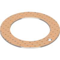 Rondelle de butéee SY bimétallique avec support acier et couche de bronze